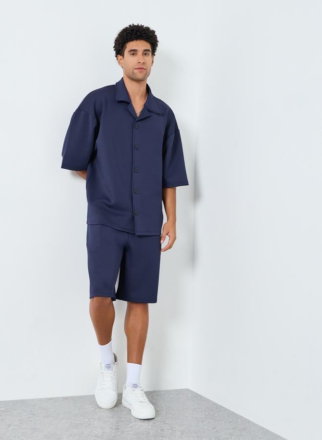 ستايلي طقم منسق من شورت وبلوزة بأكمام قصيرة - Image 5